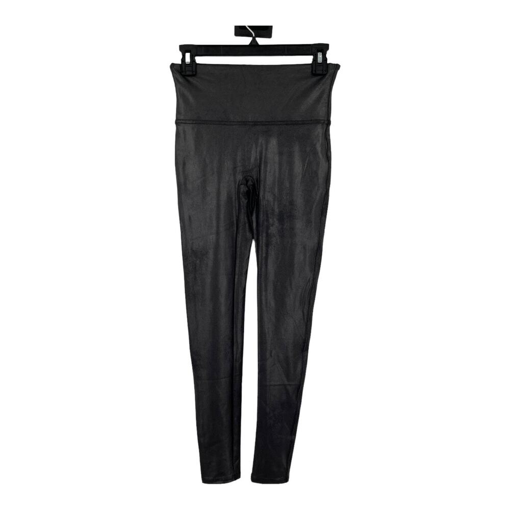 Spanx leggings 2437 faux leather black size Medium M